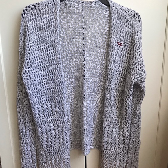 Hollister Sweaters - Hollister Gray Shell Beach Cardigan
